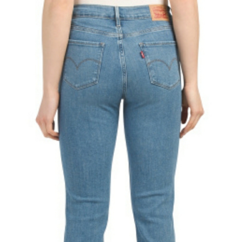 Levi's High Rise Straight Cropped Jeans Size 30 - Picture 2 of 3